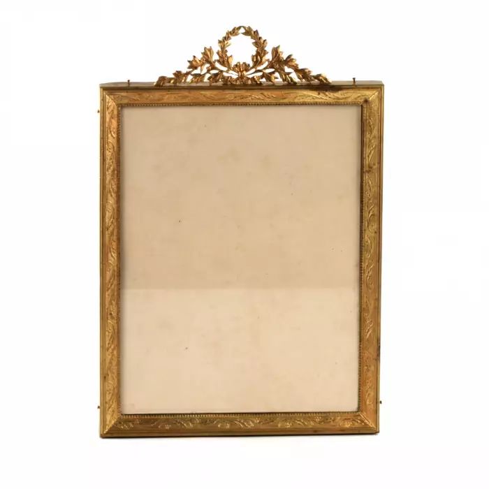 Brass, gold-plated photo frame. 