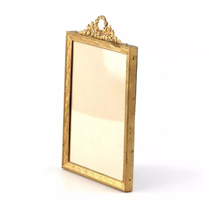 Brass, gold-plated photo frame. 