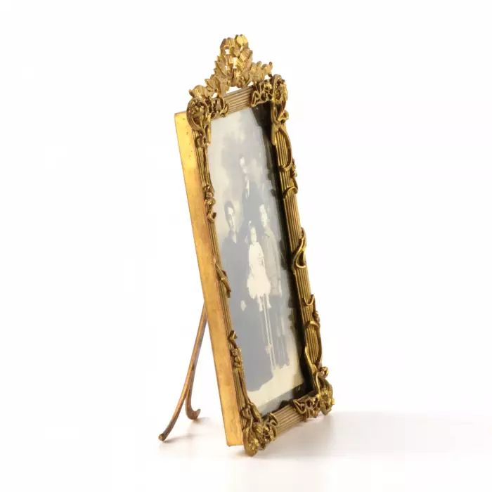 Cadre photographique en bronze de la fin du 19ème siècle. 