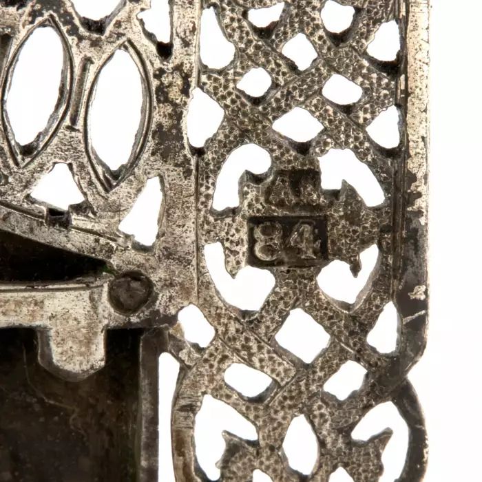 Серебряная солонка-трон в русском стиле. Мухин А.А. Москва 1875 год.
