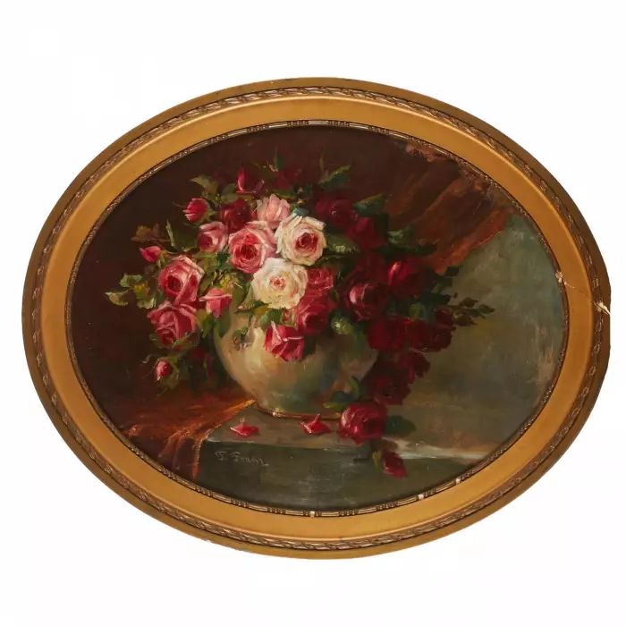Nature morte Roses de T. Franz 