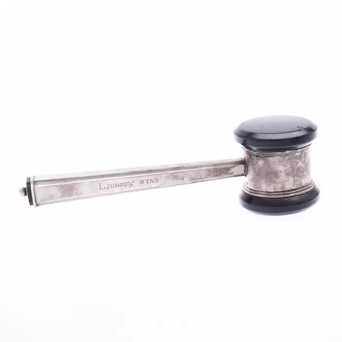 Silver auction hammer. 