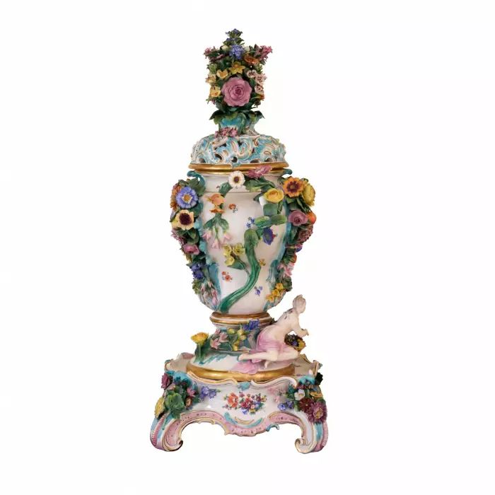 Грандиозная фарфоровая ваза "Meissen", 19 века.