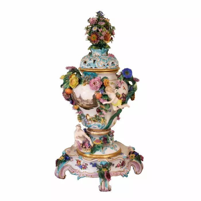 Grandioza porcelāna vāze "Meissen", 19.gs. 