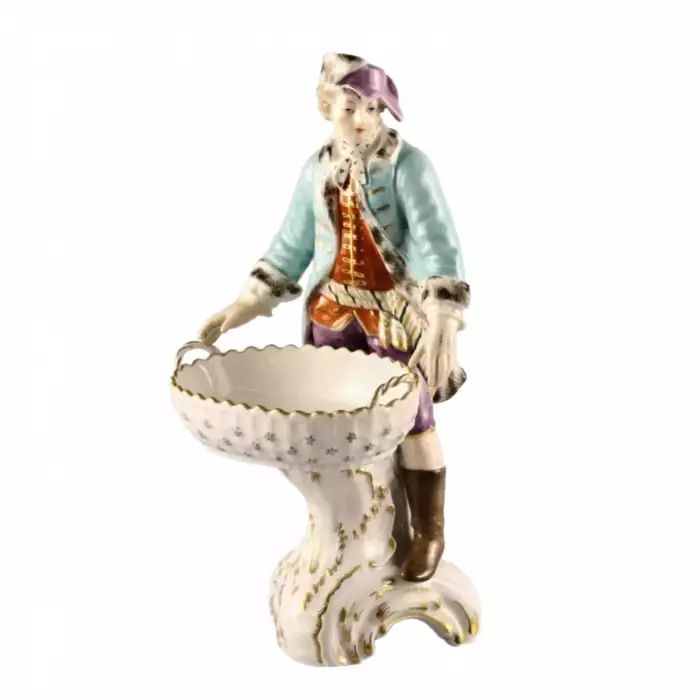 Porcelain figurine-candy bowl. KPM. 