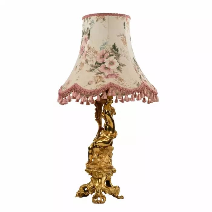 Gilded bronze lamp in the neo-rococo style. 