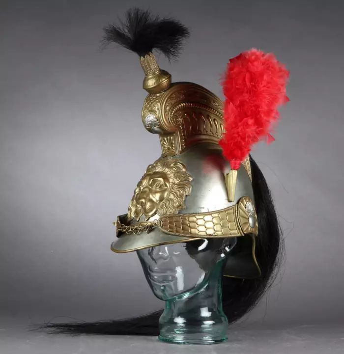 Casque de cuirassier belge du milieu du XIXe siècle 