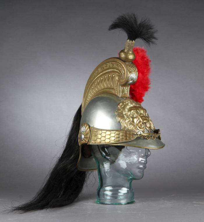 Casque de cuirassier belge du milieu du XIXe siècle 