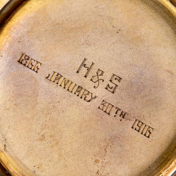 Six silver enameled cups with saucers, 11 artel. 