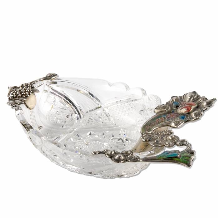 Crystal biscuit Modern in silver Nemirov-Kolodkin. 