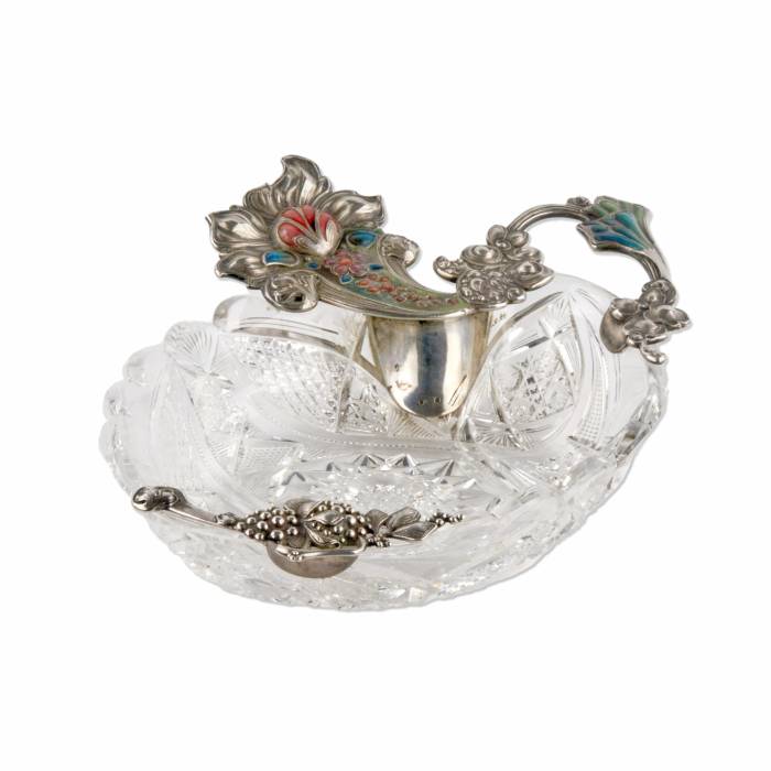 Crystal biscuit Modern in silver Nemirov-Kolodkin. 