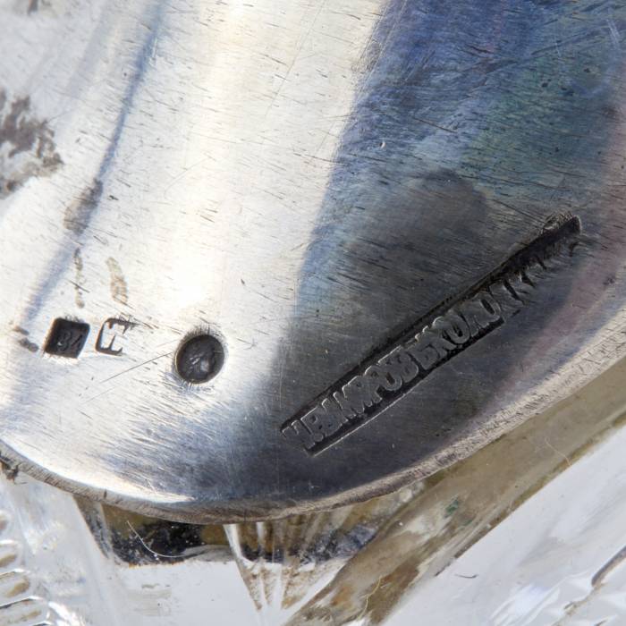 Crystal biscuit Modern in silver Nemirov-Kolodkin. 