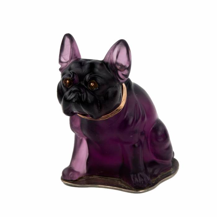 Imperial Glass Factory, French Bulldog miniature. 