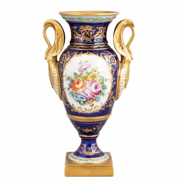 Empire style porcelain vase. Le Tallec, France, 20th century. 