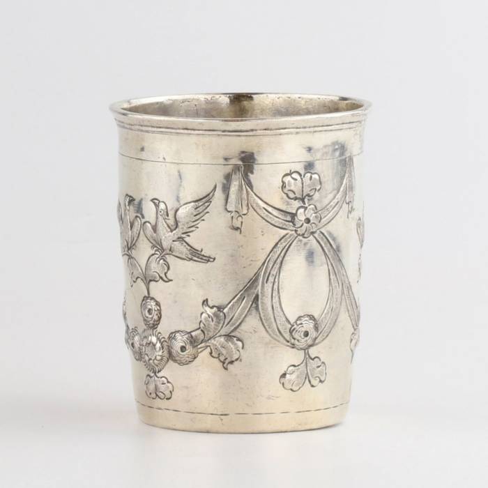 Russian silver vodka cup 1791.