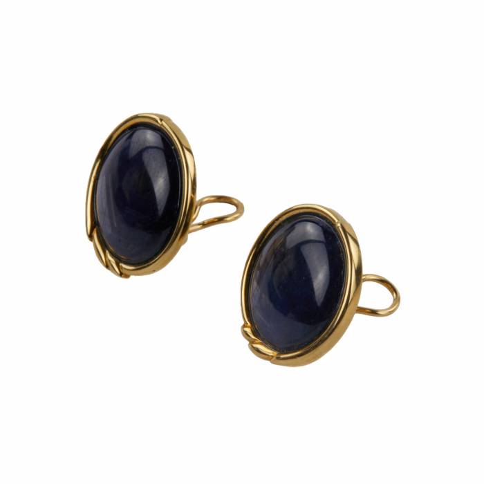 Clip-on earrings with sapphires. Türler, Switzerland 