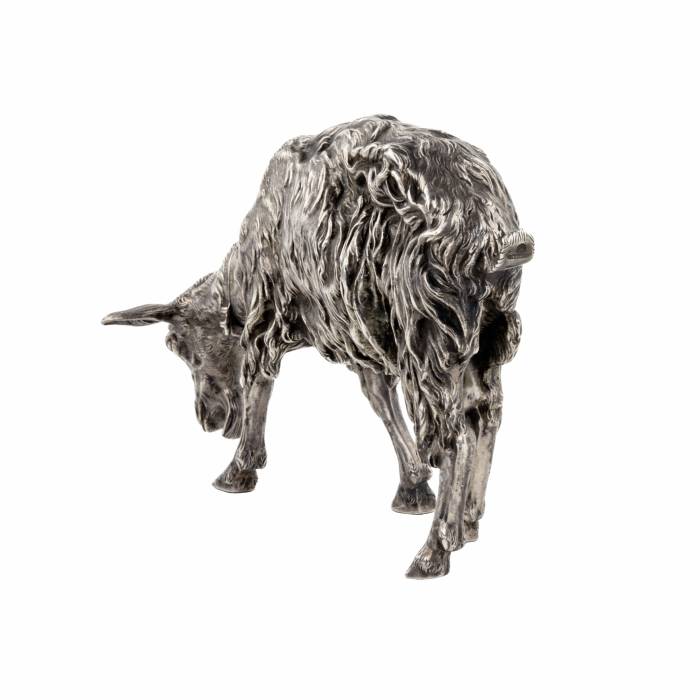 Серебряная фигура козы Муси, с клеймом И.Хлебникова.