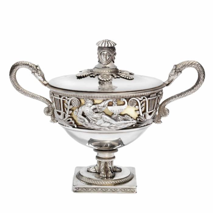 Silver bonbonniere. Russian Empire, St. Petersburg, workshop Axel Hedlund. Turn of the 1819th century