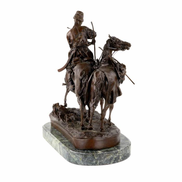 Bronze sculpture Zaporozhye Cossack after the battle. Model E.Lansare. 