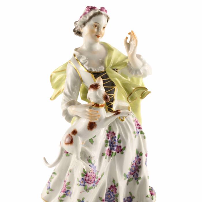 Une figurine en porcelaine Bergère. Meissen
