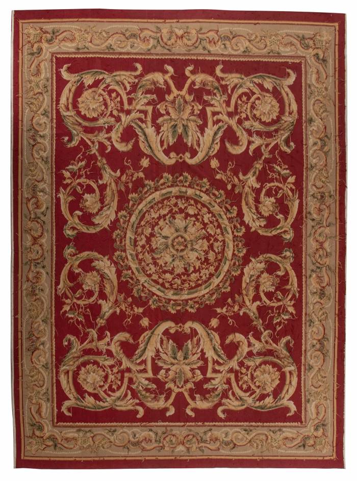 French carpet in Aubusson style. 