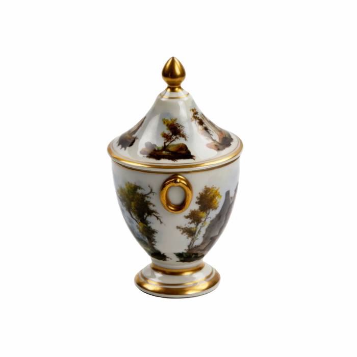 Service tête-à-tête en porcelaine française, XIXe siècle. 