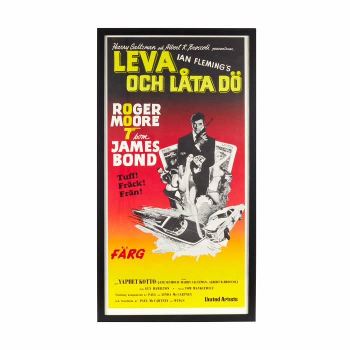 Collection d`affiches pour les films de James Bond. Annees 1970 