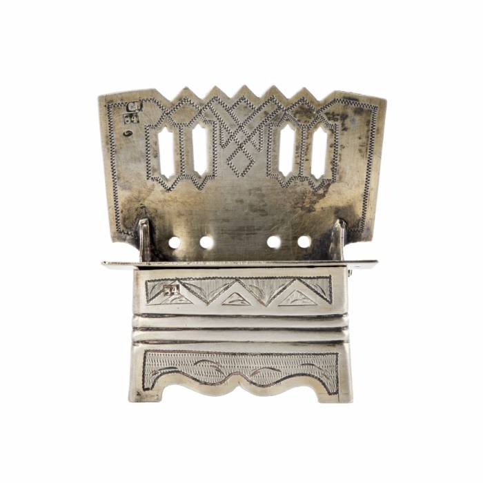 Russian silver salt shaker: Throne. I.S. Prudnikov. 