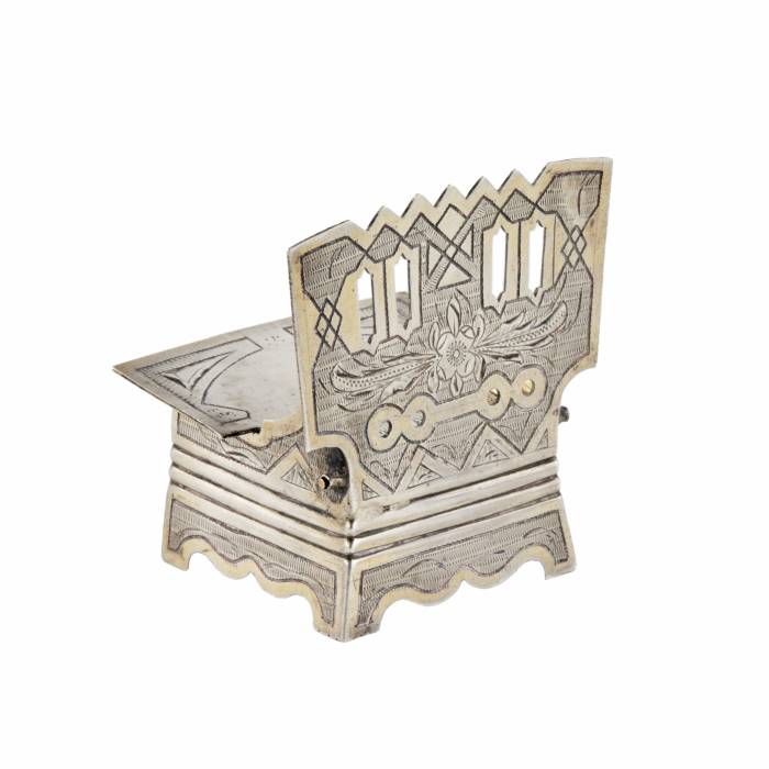Russian silver salt shaker: Throne. I.S. Prudnikov. 