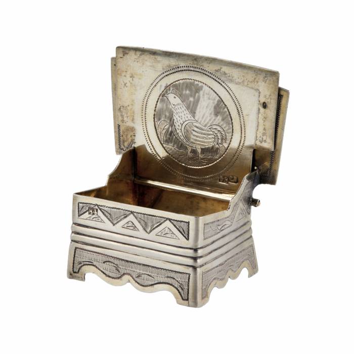 Russian silver salt shaker: Throne. I.S. Prudnikov. 