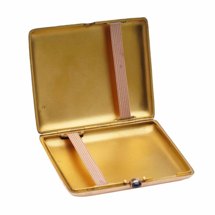 Russian gold cigarette case, early 20th century. 