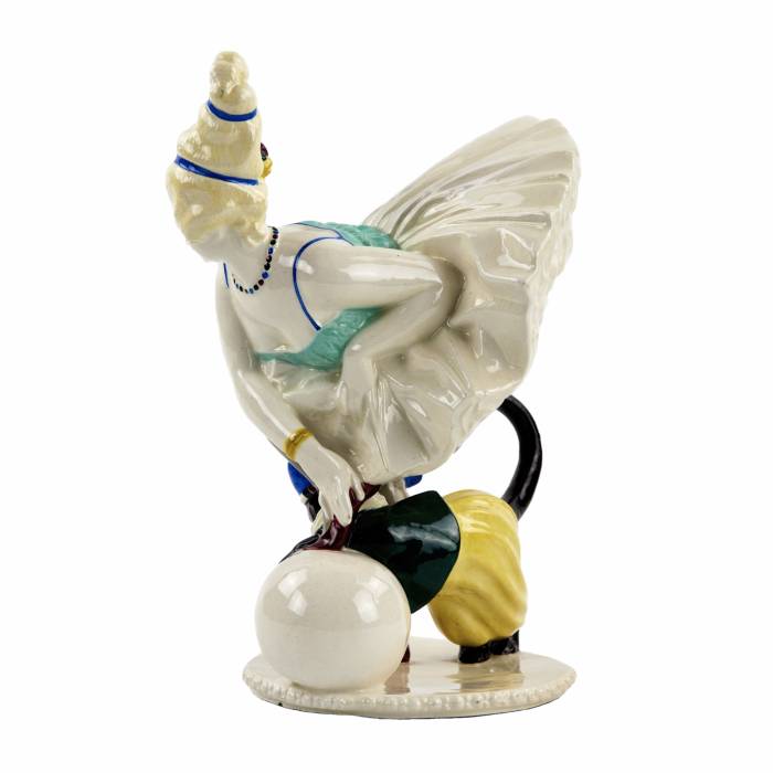 Faience figurine - In the circus arena. Anton Klieber. 1920s 