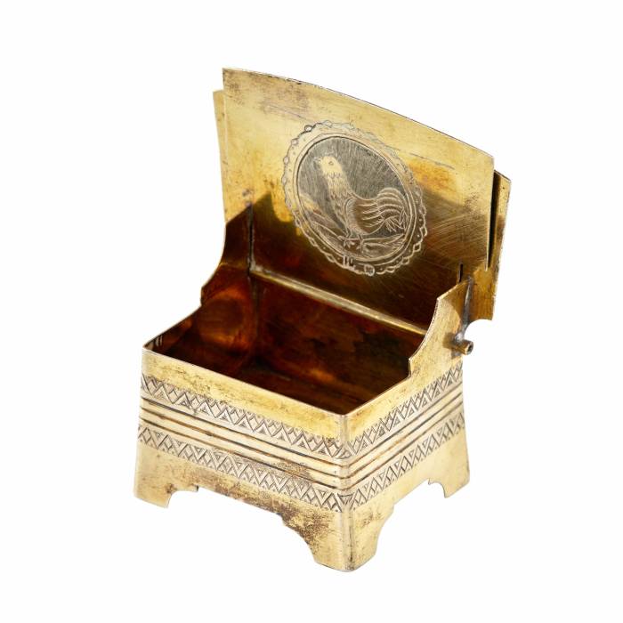 Trône de salière en argent russe. 19ème siècle. 