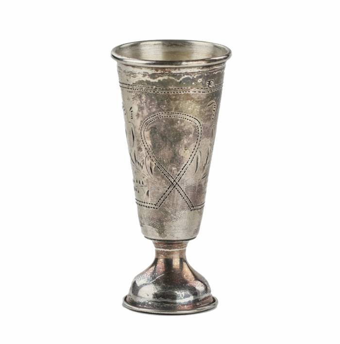 Silver glass for Kiddush. Kyiv 1908-1809 