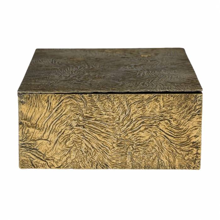 Century Tiffany & Co. Silver gilded cigar box, nugget. 