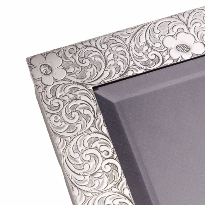 American silver photo frame from the early 20th century. 
