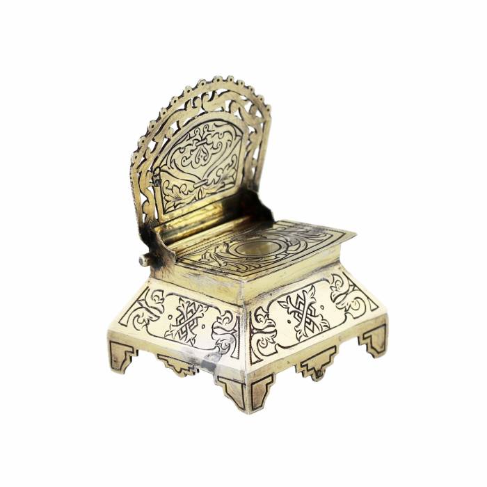 Silver salt-cellar in Russian style. Moscow, 1887. 