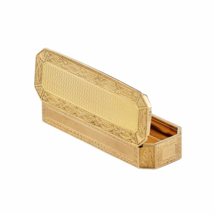 19th century French gold toothpick case. 