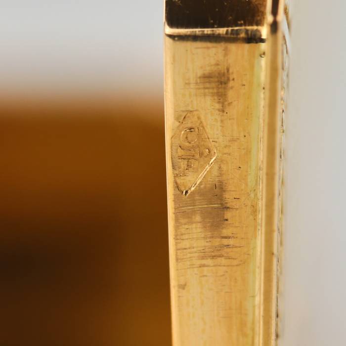 19. gadsimta franču zelta zobu bakstāmais futrālis. 