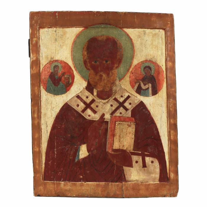 Antique icon of Saint Nicholas. 