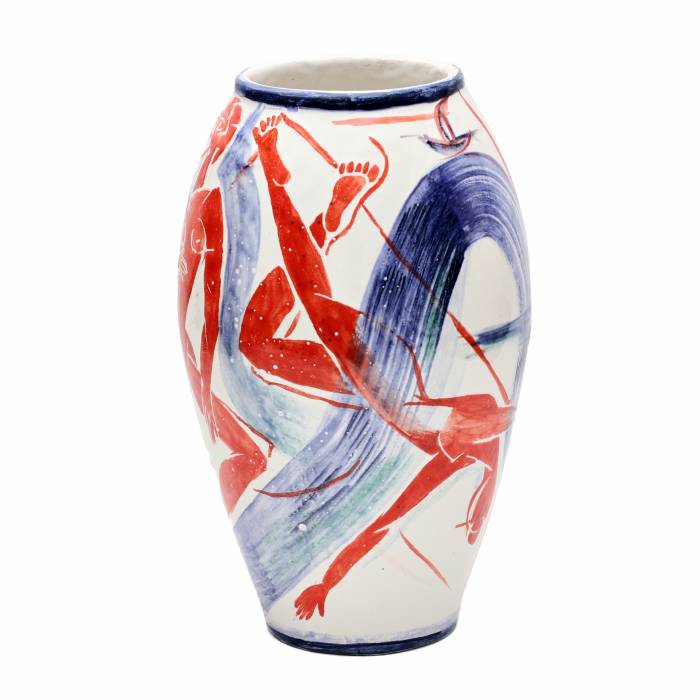 Vase en ceramique d`auteur Dansant sur le rivage. Kalapishina. annee 2019. 