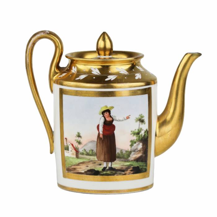 Фарфоровый чайник фабрики Гарднер. Россия 182030-е гг.