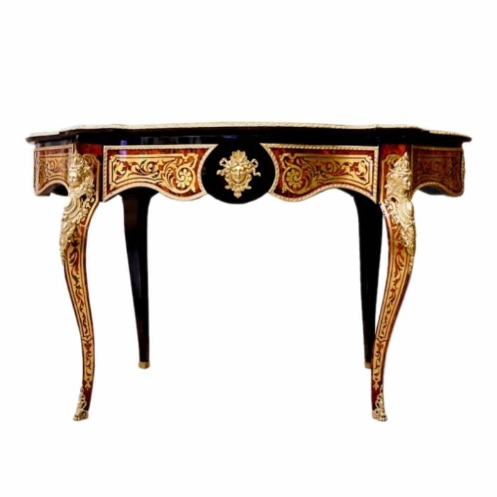 Table made in Boulle technique. 19th century 