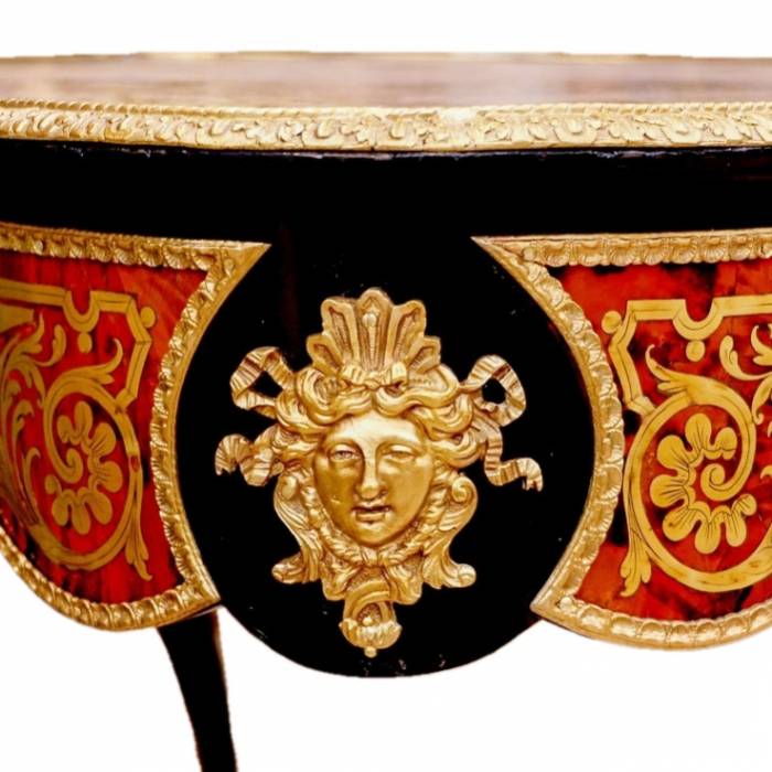 Table made in Boulle technique. 19th century 
