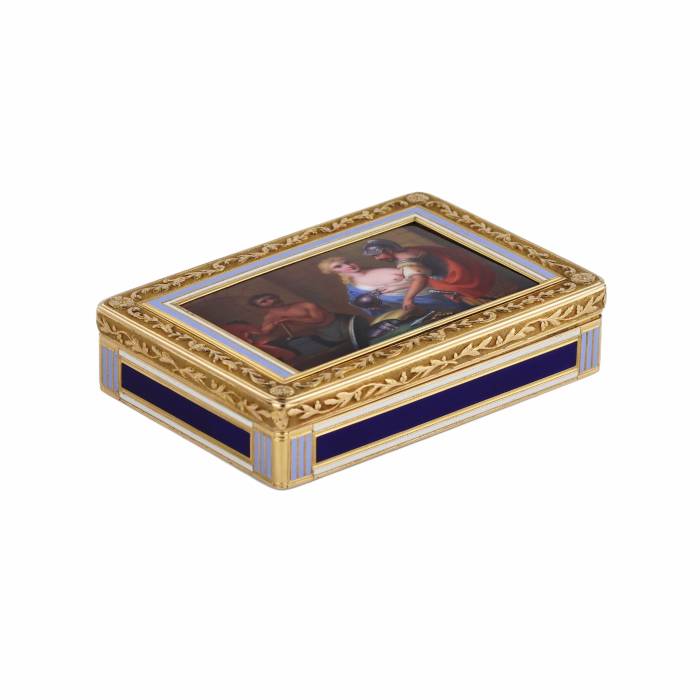 Snuffbox zeltā un emaljā, Augustin-Andre Egen, Parīze, 1798-1809 