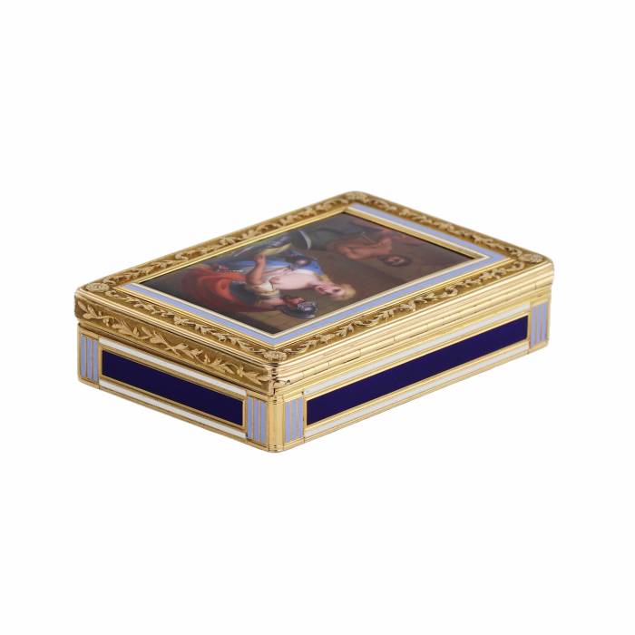 Snuffbox zeltā un emaljā, Augustin-Andre Egen, Parīze, 1798-1809 