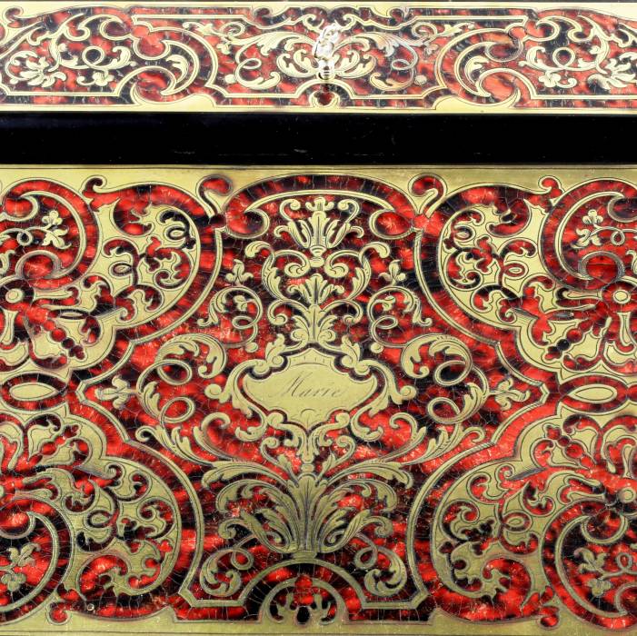 Writing, portable instrument in the Boulle style, 19th century. 