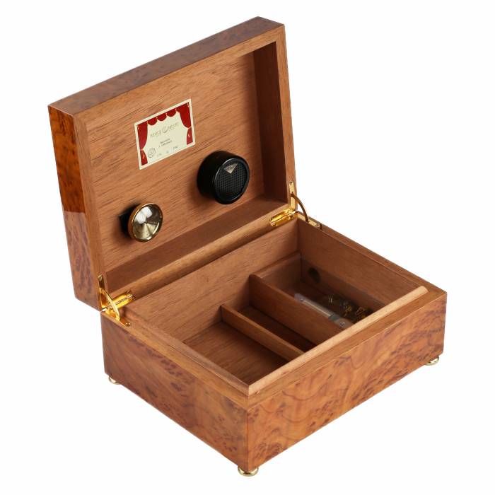 Humidor with musical mechanism by Reuge Music. 