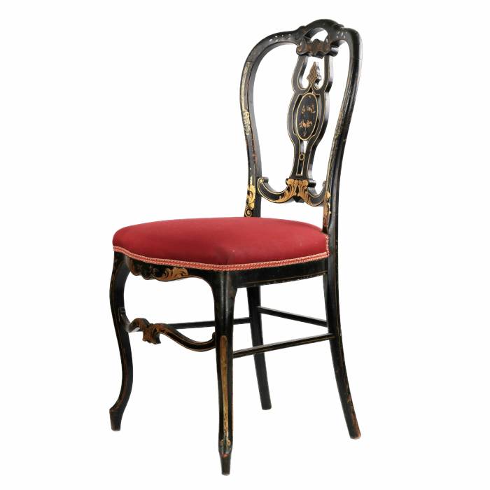Four Napoleon III style chairs. 