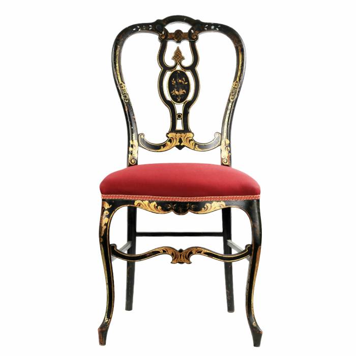 Four Napoleon III style chairs. 